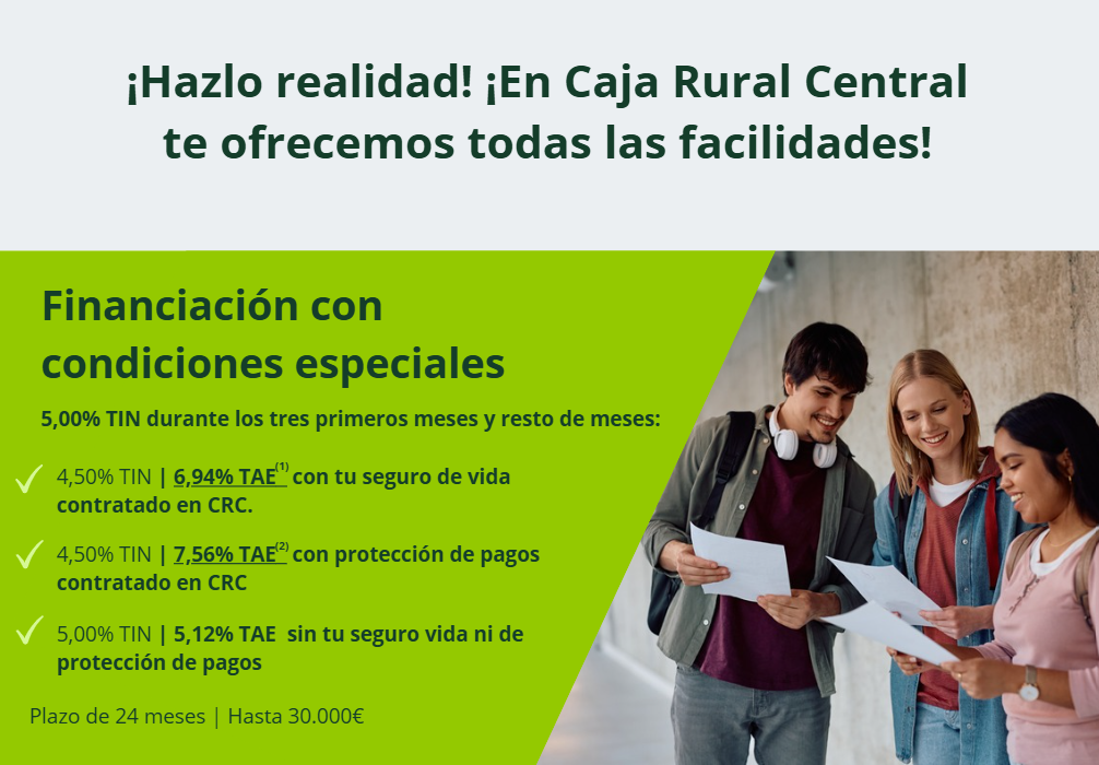 Financiación con condiciones especiales del Préstamo Estudios de CRC