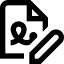 Icono firma de contrato