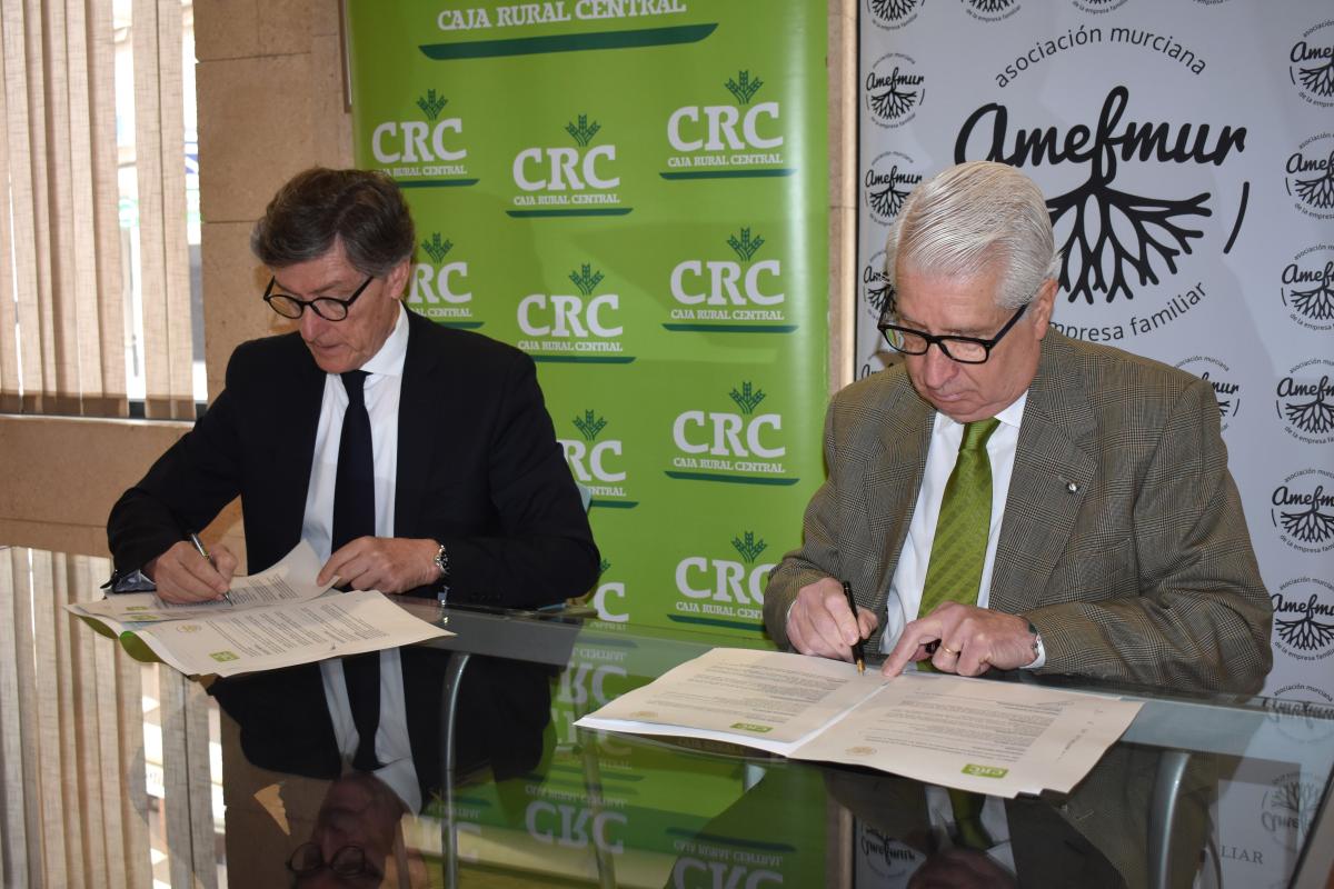 José María Tortosa, presidente de AMEFMUR y Manuel Ruiz Escudero, presidente de CRC.